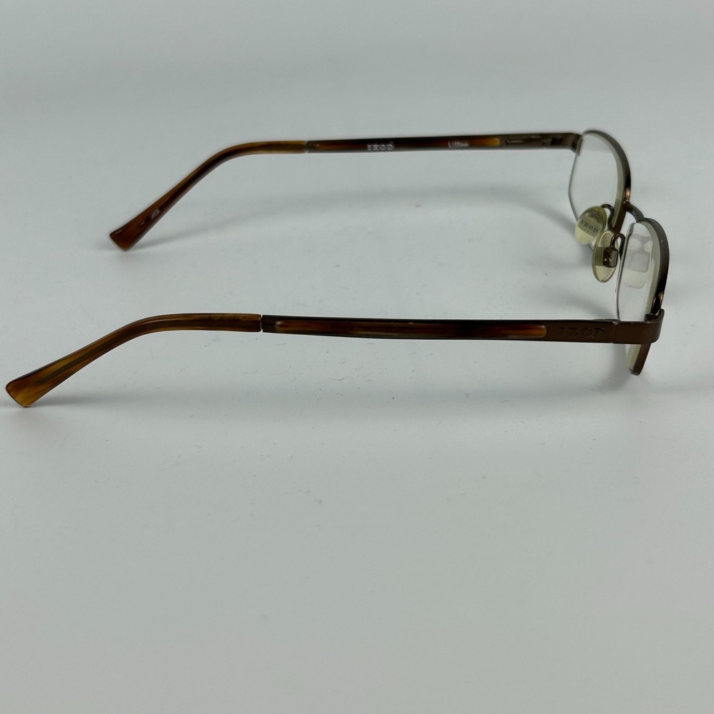Izod 387 Unisex Adults Eyeglasses Frame Brown Rectangle Full‎ Rim 49-18-135 mm - Picture 4 of 10